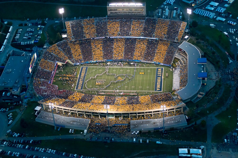 Stripe the Stadium WVU Vs Oklahoma Night Game WVU Football Mountaineers