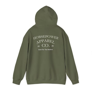 Horsepower Apparel Hoodie, Car Lover Sweatshirt, Automotive Enthusiast Hooded Jumper, Racing Fan Gift, Speed Demon Pullover, Muscle Car