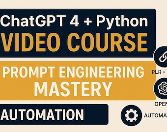 Curso em vídeo de engenharia de prompts do ChatGPT 4 | Automação em Python (PLR e MRR)