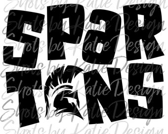 Spartans PNG, Spartans Vector, Digital Spartans Design, Spartans Letters, Sublimation Design, INSTANT DOWNLOAD