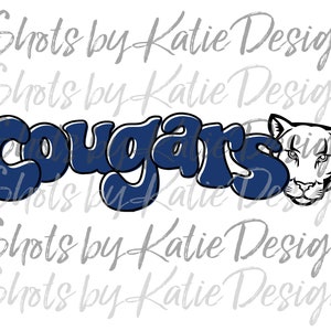 Cougars PNG, Cougars Vector, Cougars SVG, Digital Cougars Design, Cougars Letters, Sublimation Design, Instant Download