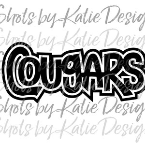 Cougars PNG, Cougars Vector, Digital Cougars, Cougars Letters, Cougars SVG, Cougars Sublimation, Instant Download, Cougars, Go Cougars