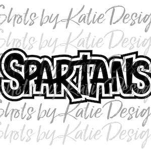 Spartans PNG, Spartans Vektor, digitale Spartans Design, Spartans Buchstaben, Spartans SVG, Sublimation Design, Instant Download
