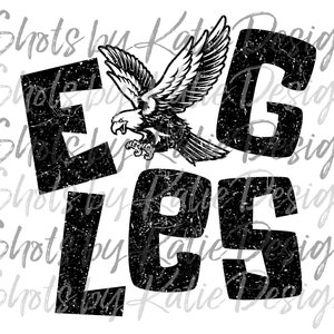 Distressed Eagles PNG, Eagles SVG, Digital Eagles Design, Eagles Letters, Sublimation Design, Instant Download