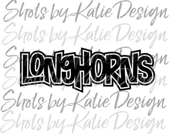 Longhorns PNG, Longhorns SVG, Longhorns digitales, Cartas de Longhorns, Go Longhorns, Sublimación de Longhorns, Descarga instantánea, Longhorns