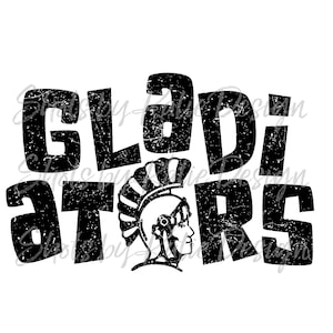 Distressed Gladiators PNG, Gladiators Vector, Digital Gladiators Design, Gladiators Letters, Sublimation Design, INSTANT DOWNLOAD