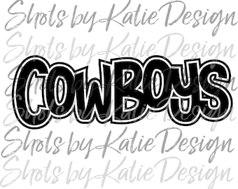 Cowboys PNG, Cowboys SVG, Digitala Cowboys, Cowboys Bokstäver, Go Cowboys, Cowboys Sublimering, Direkt Nedladdning, Cowboys, Cowboys Design