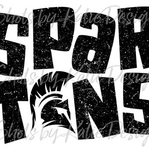 Distressed Spartans PNG, Spartans Vektor, Digital Spartans Design, Spartans Letters, Sublimation Design, INSTANT DOWNLOAD