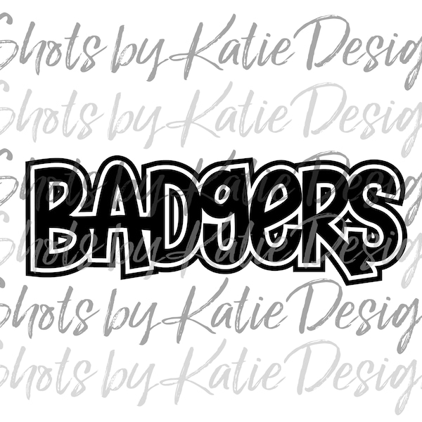 Badgers PNG, Badgers SVG, Digital Badgers, Badgers Letters, Go Badgers, Badgers Sublimation, Instant Download, Badgers, Badgers Mascot