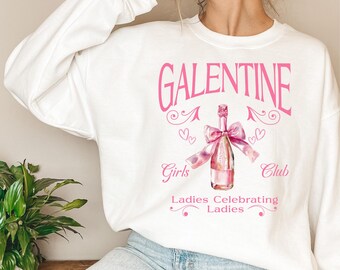 Galentine Girls Club Sweatshirt, Galentines Day Sweater, Valentines Day Gift For Women, Girls Valentine Sweater, Trendy Valentines Gift