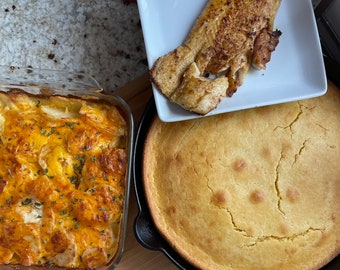 Homemade Sweet Cornbread (Large Pan)
