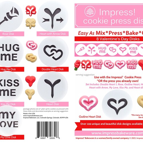 Christmas 8 Disk Set for Cookie Presses Etsy