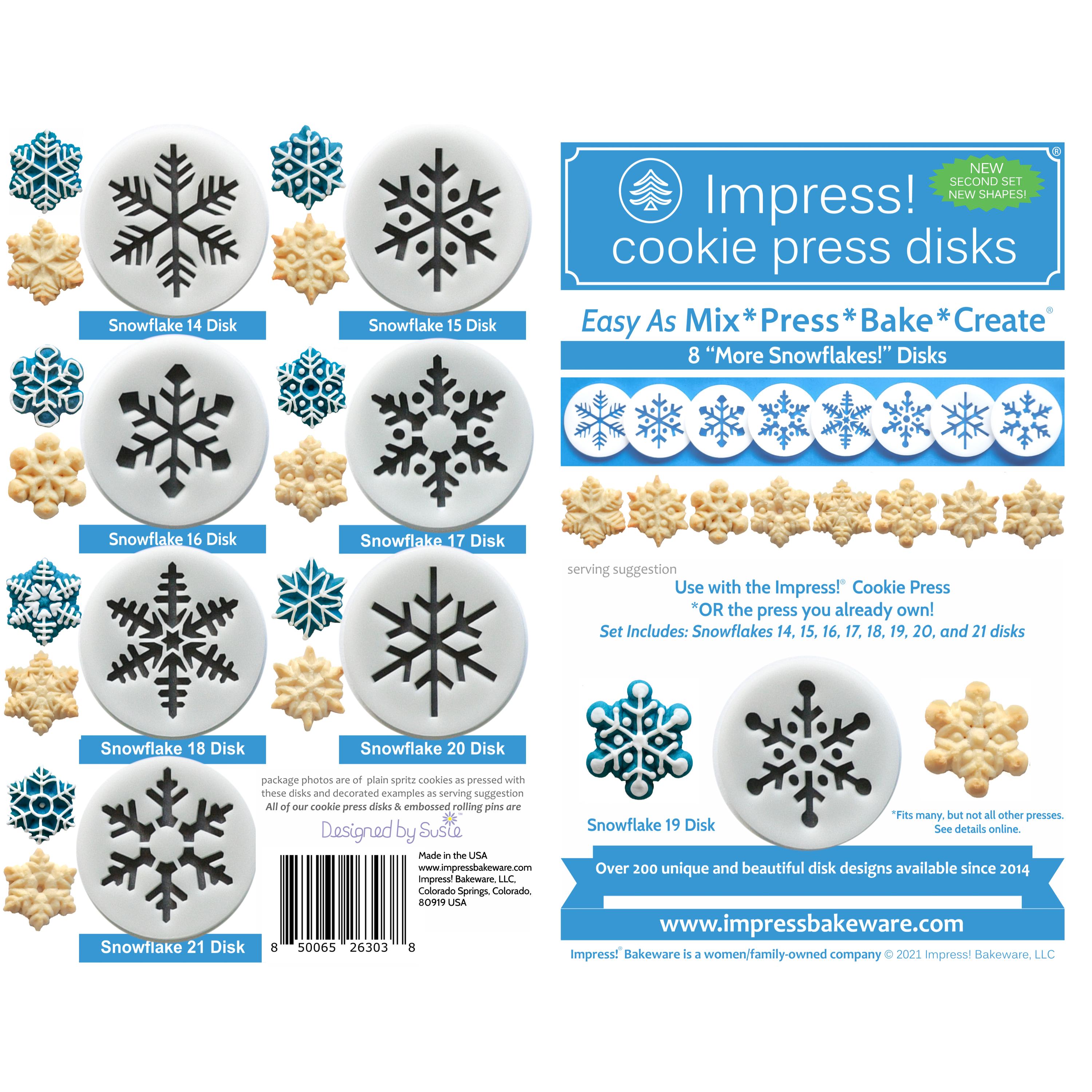 More Snowflakes! 8 Disk Set for Cookie Presses - Etsy