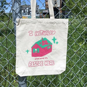 Sac fourre-tout maison rose - Sac fourre-tout mignon