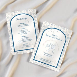 Coastal Bachelorette Invitation & Itinerary | Editable Template | Nautical Beach Bachelorette Invite | Coastal Grandmother Party Itinerary