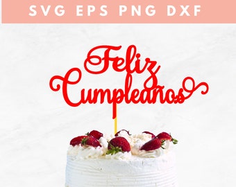 Feliz Cumpleaños Cake Topper | Spanish Birthday Cake Topper | Personalized Name Cake Topper | Custom Cake Topper | Feliz Cumpleanos
