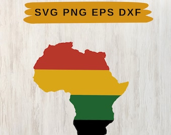 Juneteenth Africa map Svg | African American Svg Cut File | Africa File For Cricut | Cricut Cut File | Instant Download
