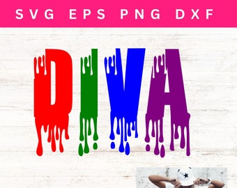 Diva SVG Cut File: Cricut Silhouette Template (Digital Download)