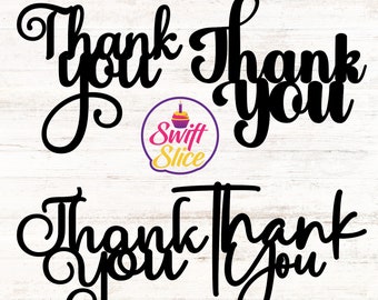 Thank You SVG | Thank You cake topper Svg Bundle | Digital Download | cricut cut file | cake topper svg| Instant Donwload