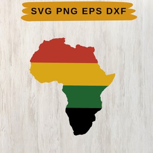 Juneteenth Africa mappa Svg / File di taglio Svg afroamericano / File Africa per Cricut / File di taglio Cricut / Download istantaneo