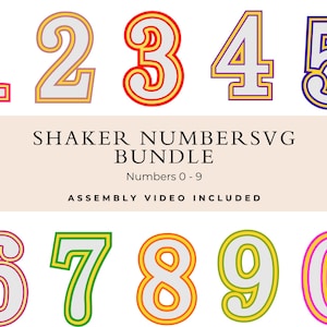 Shaker Number SVG de 0 à 9 avec vidéo d'assemblage | Svg de décoration de gâteau | Lot de shaker pour décoration de gâteau | Nombres 0 | Numéros 3D Svg