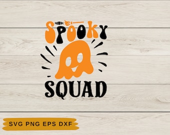 Spooky Squad Svg | Witch Svg | Retro Halloween Svg | Download instantâneo | Spooky Mom Svg | Boo Svg | Ghost Svg | Arquivo de corte Cricut