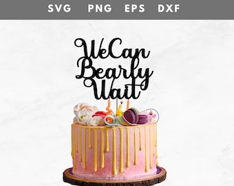 Avezano Sfondo con mongolfiera con orso bruno We Can Bearly Wait Baby Shower Party Fotografia Sfondo Decorazioni Torta Tavolo Banner Photo Booth Puntelli (Marrone, 7x5ft