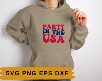 Party in the USA | 4th Of July svg| 4th Of July Svg | Retro Svg | America Svg | Party In The USA Shirt | Independence Day Svg