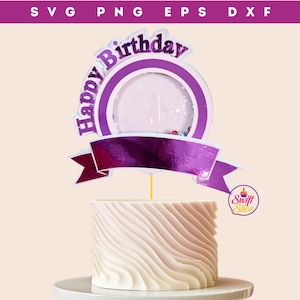 Adorno para tarta de cumpleaños con forma de coctelera SVG / Descarga instantánea / Adorno para tarta de cumpleaños Svg / Adorno para tarta con forma de coctelera Svg / Capa 3D / Archivos de corte