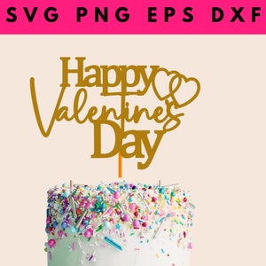 Szczęśliwych Walentynek Svg | Święty Walenty Svg | Svg Szczęśliwych Walentynek | Topper na tort DIY | Dzień Miłości Svg | Natychmiastowe pobranie