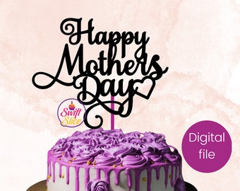 Alles Gute zum Muttertag SVG | Digitale Schnittdatei zum Muttertag | Muttertag SVG | Digitaler Artikel | ICake Topper Svg | Vektordatei