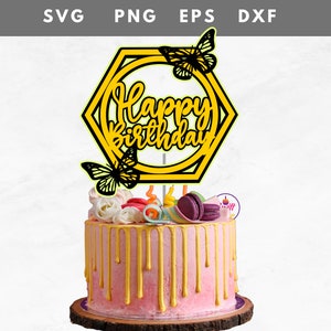 Happy Birthday Svg | Layered Butterfly Svg For Cricut | Layered Butterfly Bundle Cricut Svg Files | Birthday Svg | Svg Files For Cricut