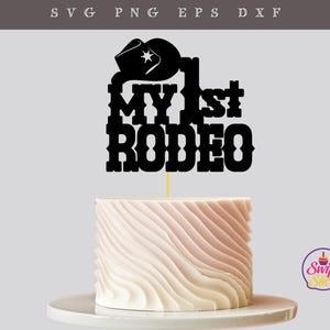 Mon 1er rodéo fichier numérique SVG, 1er anniversaire de cow-boy svg, clipart chapeau de cowboy, fichier coupe de gâteau, gâteau SVG | Téléchargement instantané