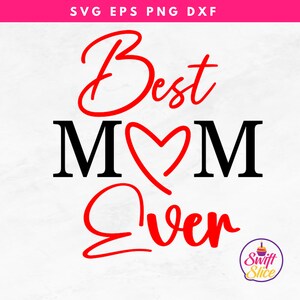 Mom Shirt Svg | Mom Life Svg | Mother&#39;S Day Png | Heart Svg | Mother&#39;S Day Svg | Hanging Hearts | Best Mom Svg | Love Mom Svg