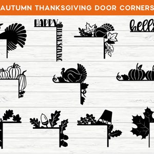 Glowforge Svg | Hohoho Svg | Halloween Door Trim Svg | Santa Hat Svg | Autumn Door Corner Decor Svg | Holiday Door Decor | Fall Svg