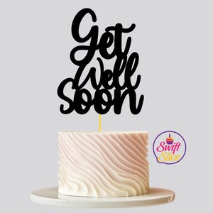 Obtenez bien bientôt de gâteau SVG, téléchargement numérique pour Cricut, carte de voeux, citations positives, art instantané