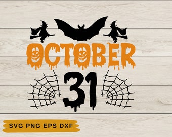 31 de outubro Halloween Svg | Bruxa Svg | Halloween retrô Svg | Download instantâneo | Mãe Assustadora Svg | Boo Svg | Fantasma SVG | Arquivo de corte Cricut