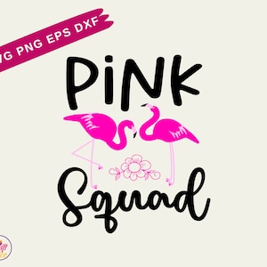 Pink squad Flamingo SVG | Commercial Use | Bird Clipart | Summer Svg | Flamingo Clip Art | Flamingo Sunglasses Svg | Flamingo Silhouette