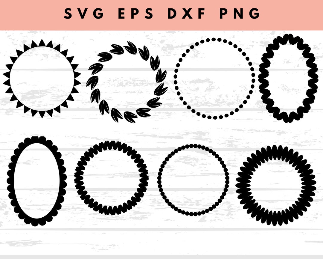 Scalloped Circle Svg | Scalloped Borders | Frame Svg Bundle | Natural ...