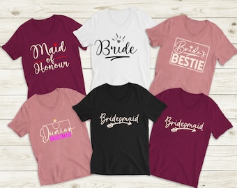 Bridal Party Svg Bundle | Maid Of Honor | Junior bridesmaid | Bachelorette Shirt Svg | Bride Bundle Svg | Bride Team Svg