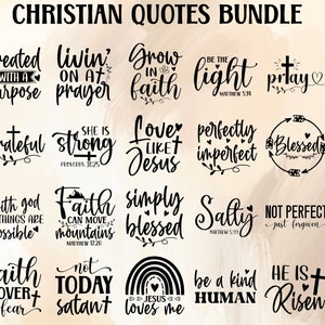 Uplifting Christian Bible Quotes SVG Bundle - Vector Graphics for Faith-based Projects