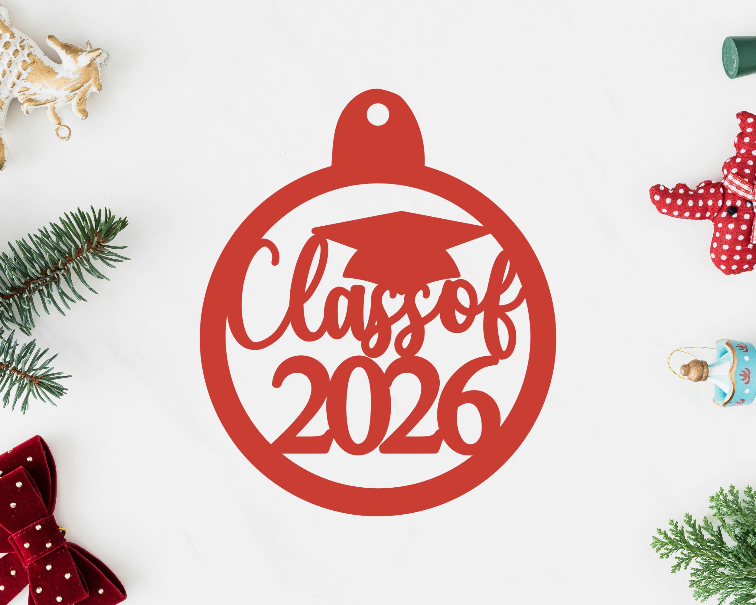 Class of 2026 Graduation Ornament SVG - Custom Personalized Christmas ...