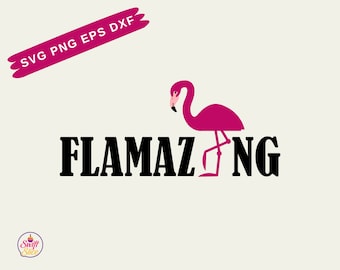 Flamazing Flamingo SVG | Commercial Use | Bird Clipart | Summer Svg | Flamingo Clip Art | Flamingo Sunglasses Svg | Flamingo Silhouette