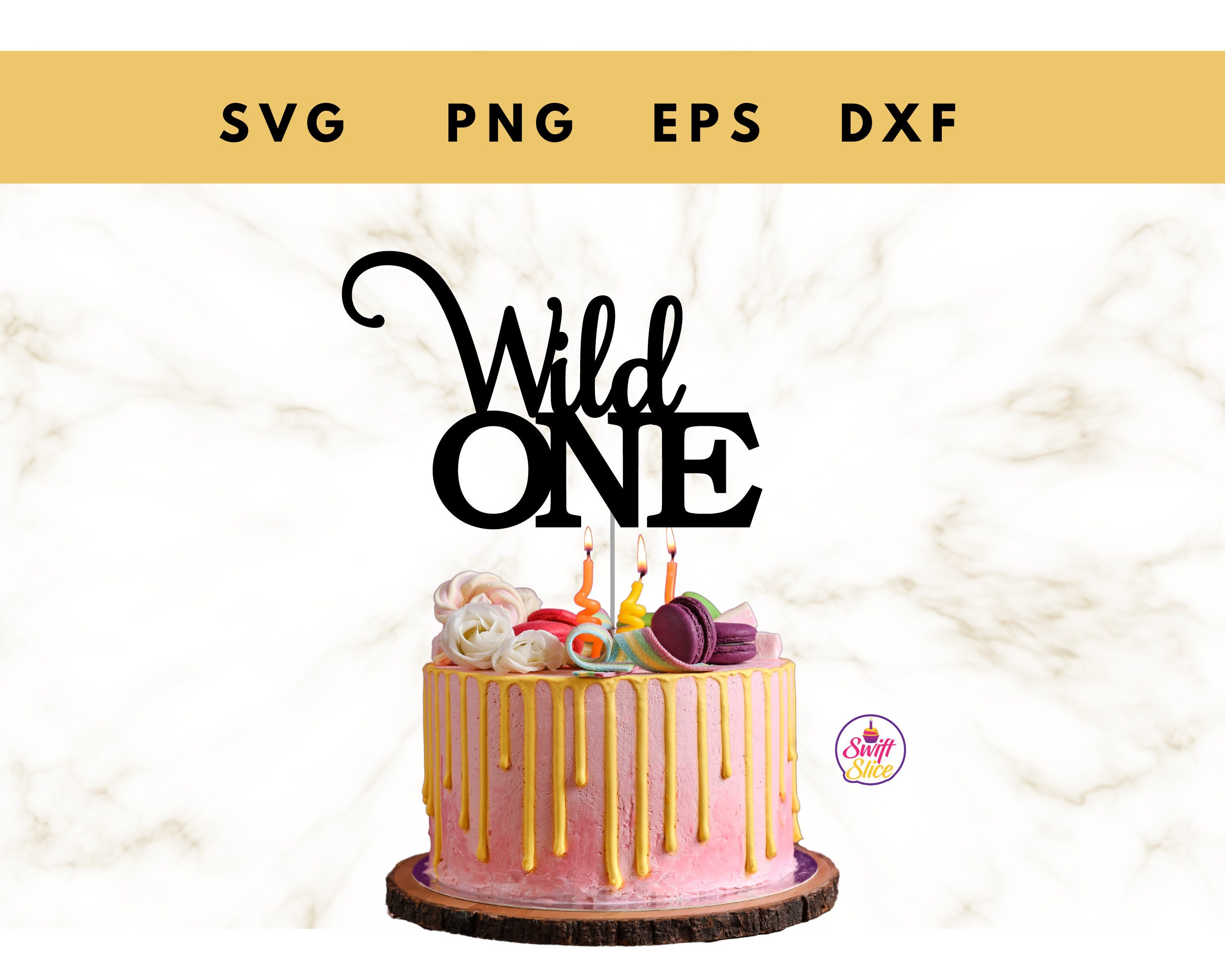 First Birthday Svg | Wild One Cake Topper | Laser Cut Cake Topper File ...