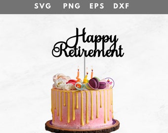Happy Retirement cake topper