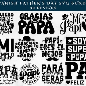 Fathers Day SVG in Spanish, Digital Download, Cut File for Cricut, Father's Day Gift, Dad SVG, Spanish Design