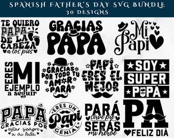 Fathers Day SVG in Spanish: Cricut Cut File (Digital Download