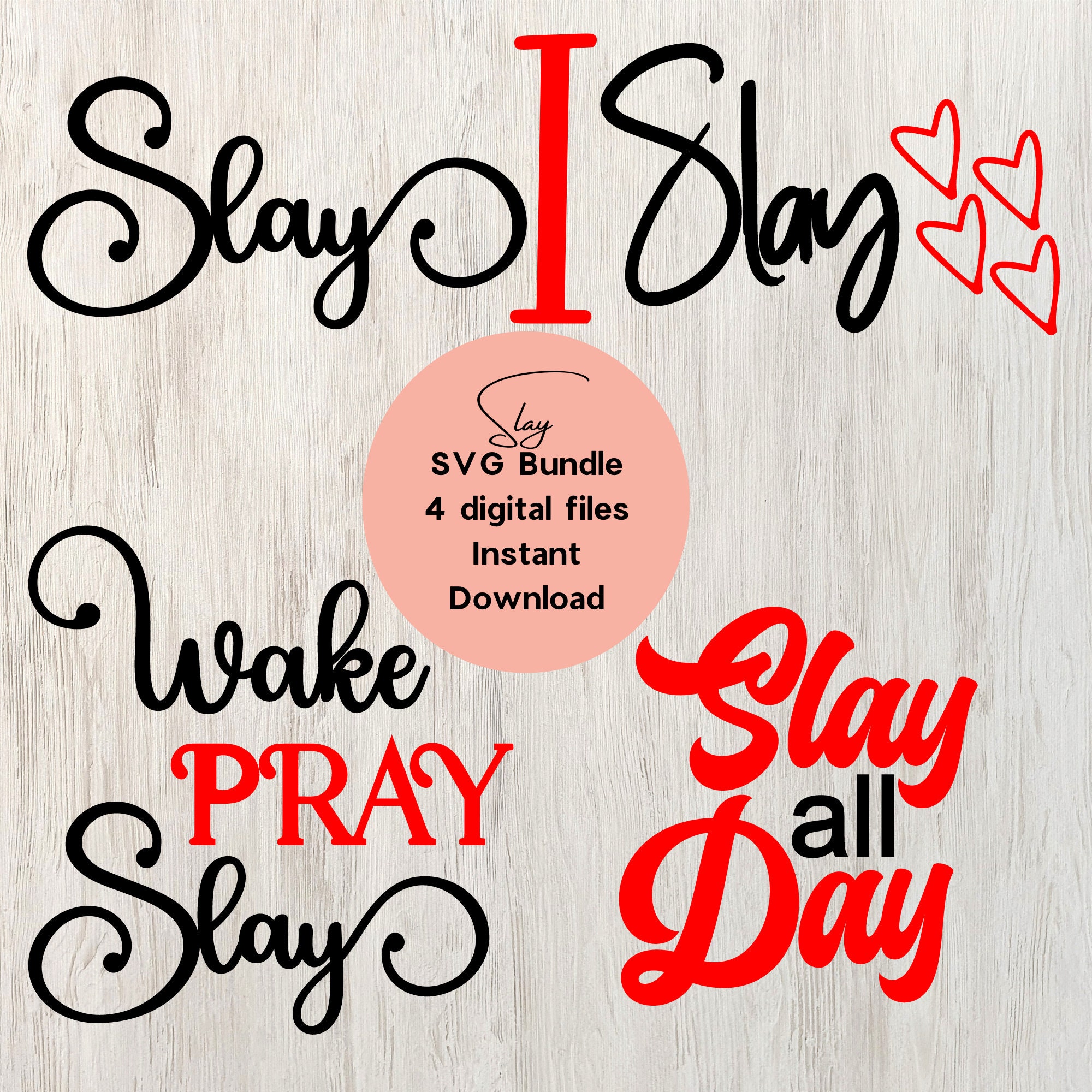 Slay SVG Bundle | Slay All Day Svg | Minimalist Design | Cricut Cut ...