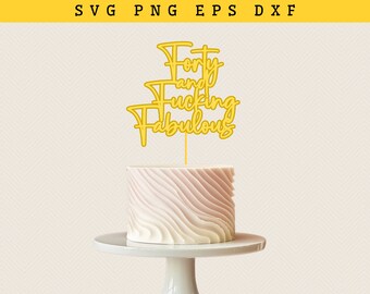 Birthday Svg | Straight Outta My Forties Svg | Aloha 40 Svg | Forty Cake Topper Svg | 40Th Anniversary Svg | Forty And Fabulous Svg
