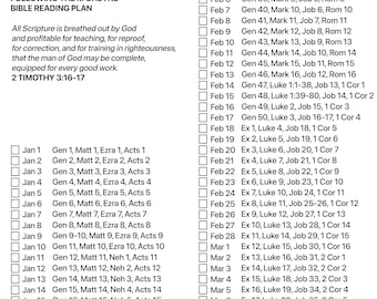 M'Cheyne Bible Reading Plan (Printable)